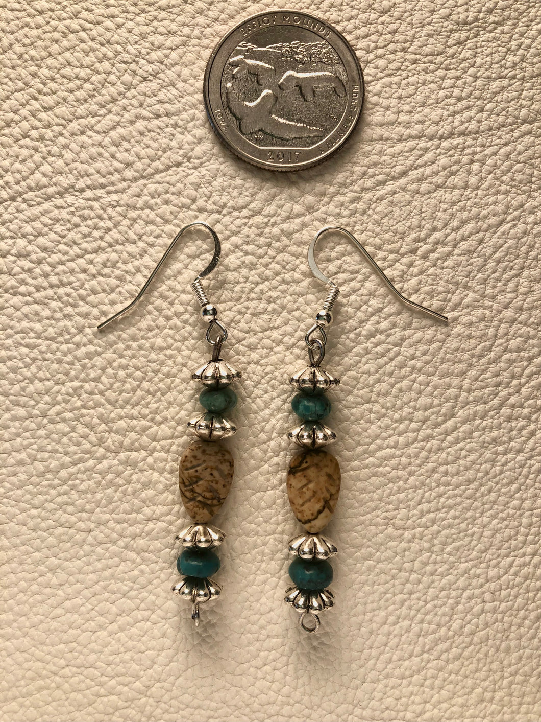 Jasper and Turquoise Earrings